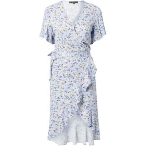 In The Style Jurk 'CARYS'  lichtblauw / donkerbruin / geel / wit