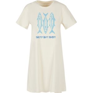 F4NT4STIC Zomerjurk 'Salty But Sweet'  sand / blauw / lichtblauw