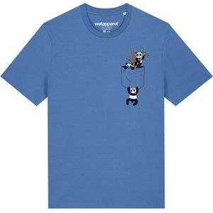 Watapparel Shirt ' Pocket Pandas '  lichtblauw / gemengde kleuren