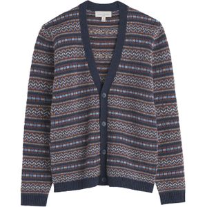 Seasalt Cornwall Gebreid vest 'Petherwin'  blauw / bruin / basaltgrijs / wit