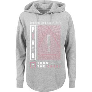 F4NT4STIC Sweatshirt 'Panic At The Disco Turn Up The Crazy'  grijs / pink / wit