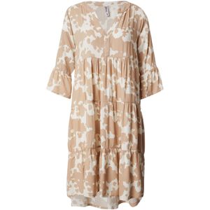 Sublevel Jurk  donkerbeige / wit
