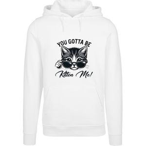 F4NT4STIC Trui 'Kätzchen You Gotta Be Kitten Me!'  zwart / wit