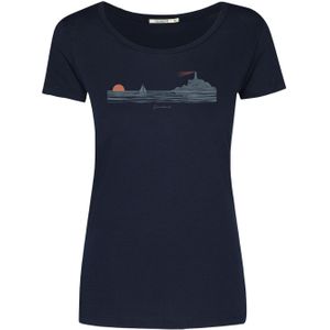 GREENBOMB Shirt 'Nature Lighthouse'  nachtblauw / groen
