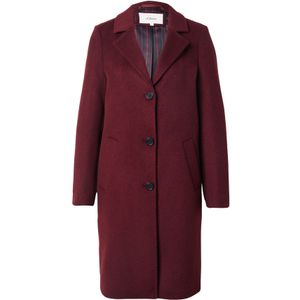 s.Oliver RED LABEL - Lange Jas - Regular Fit - Effen - Met Wol