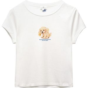 Pull&Bear Shirt 'PACIFIC'  beige / blauw / wit