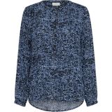 Blouse met lange mouwen Regular fit Midnight/Blue Graphic Dot blue