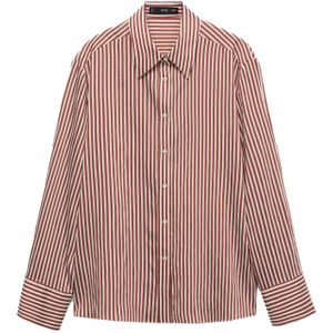 MANGO Blouse 'ZAHA'  bruin / wit