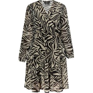 faina Jurk  ecru / zwart