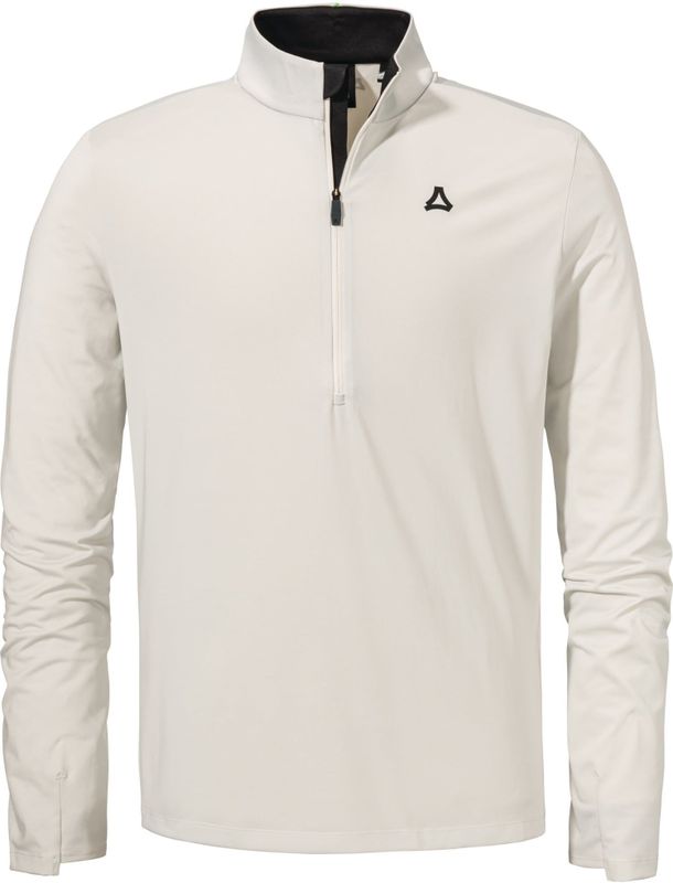 Schöffel - Functioneel Shirt - Natuurwit - Halve Rits - Lange Mouw