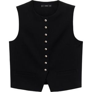 MANGO Gilet 'Gabo'  zwart