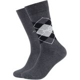 Huissokken - Anthracite Melange - Katoen Polyamide Elastaan