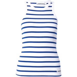 ARMEDANGELS - Top - Donkerblauw/Wit - Jersey - GOTS Gecertificeerd