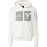 Carlo Colucci Sweatvest 'Enz'  zwart / offwhite