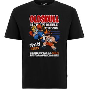 Oldskull Shirt 'Asian Muscle Clash Logo Graphic'  blauw / rood / zwart / wit