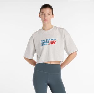 New Balance - Athletics Premium - T-shirt - Blauw Lichtgrijs Rood