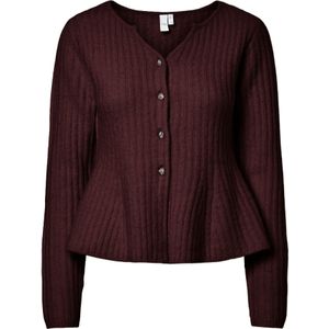 YAS Gebreid vest 'YASDOLLY'  donkerrood