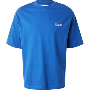 SELECTED Shirt 'SLHNORMAN '  royal blue/koningsblauw / wit