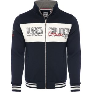 CARISMA Sweatvest  donkerblauw / kersrood / wit