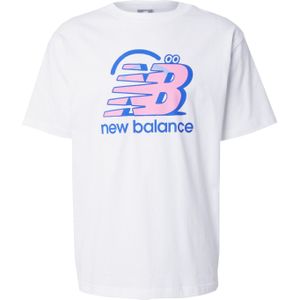 new balance Shirt  royal blue/koningsblauw / rosa / wit