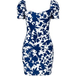 JANE's Cocktailjurk  blauw / wit