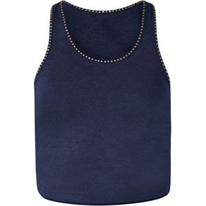 No Matter What Top  marine / zilver