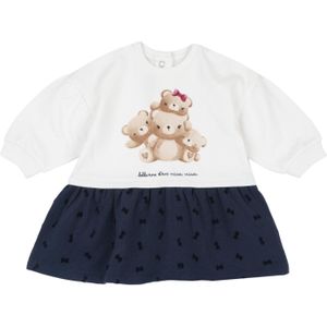 Chicco Jurk  marine / brokaat / donkerroze / wit