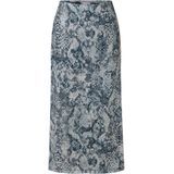 Street One Dames Mesh rok met patroon in Blauw, in size: 32