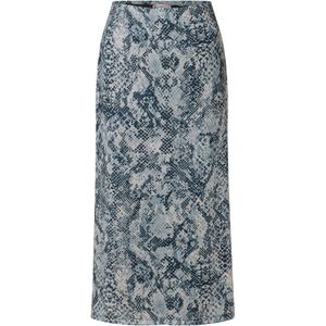 Street One Dames Mesh rok met patroon in Blauw, in size: 32