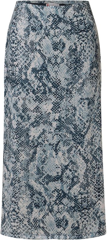 Street One Dames Mesh rok met patroon in Blauw, in size: 32