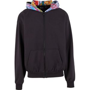 Colucci Sweatvest  geel / lila / zwart / wit