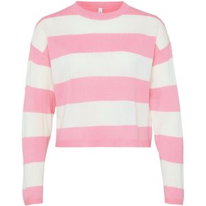 Only Petite Trui 'ONLDERRY'  lichtroze / wit