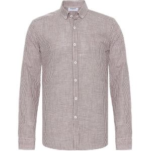 Moxx Paris Overhemd  donkerbruin / wit