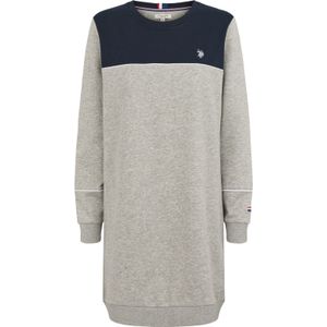 U.S. POLO ASSN. Jurk 'Katja'  grijs gemêleerd / zwart