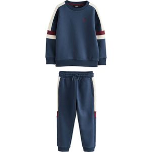 Next Joggingpak  donkerblauw / wijnrood / natuurwit