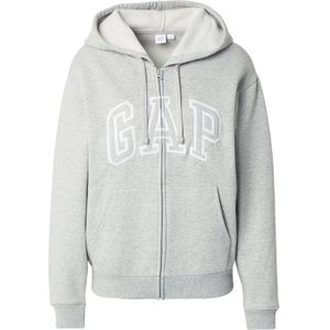 GAP Sweatvest 'HERITAGE'  lichtgrijs / wit