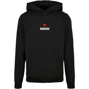 F4NT4STIC Sweatshirt 'Pixel Herz Happy New Year Silvester'  rood / zwart