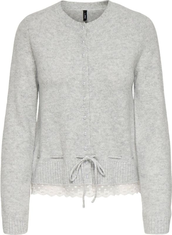 ONLY Gebreid vest  grijs