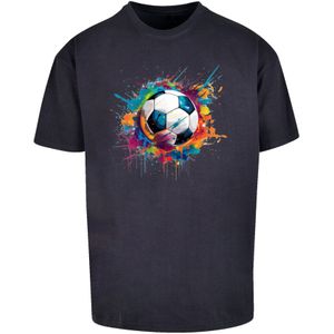 F4NT4STIC Shirt 'Bunte Fußball'  marine / oranje / zwart / wit