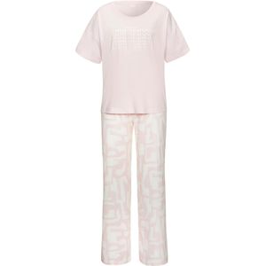 s.Oliver RED LABEL - Beachwear Pyjama - Roze/wit gedessineerd - 2-delig