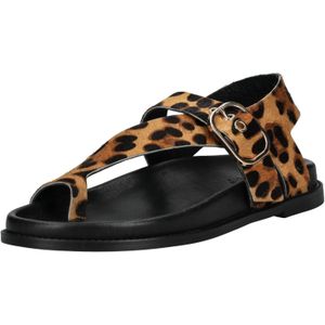 INUOVO Teenslipper  camel / bruin / zwart