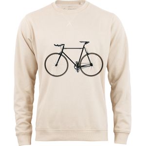 Cotton Prime Sweatshirt 'Bike-Fahrrad'  beige / zwart