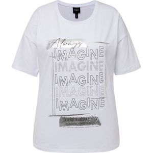 Ulla Popken Shirt  zwart / zilver / wit