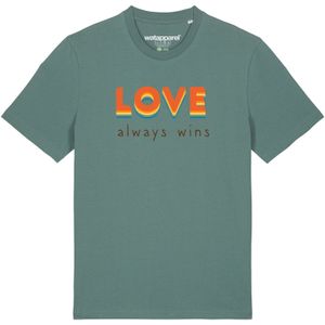 Watapparel Shirt 'Love always wins'  groen / gemengde kleuren