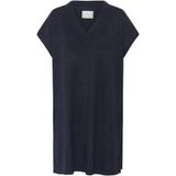 Kaffe - Gebreide Poncho - Blauw - Midnight Marine