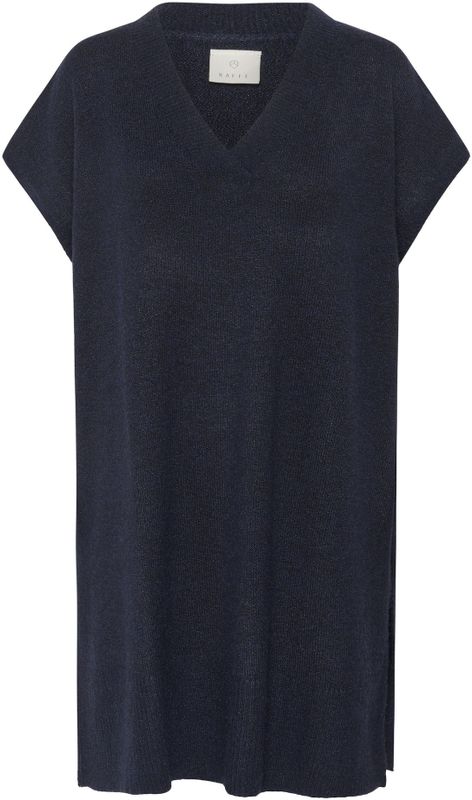 Kaffe - Gebreide Poncho - Blauw - Midnight Marine