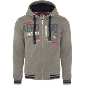 CARISMA Sweatvest  grijs / kersrood / wit