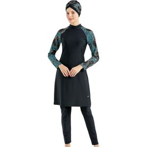 C&City Badpakjurk  lichtblauw / cappuccino / zwart