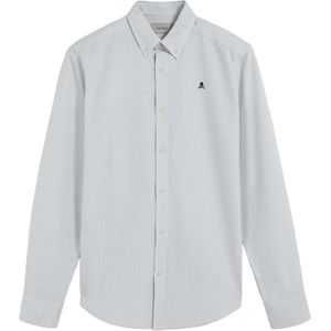 Scalpers Overhemd 'New Oxford'  kaki / wit