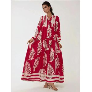 Hiccup Jurk  crème / grenadine